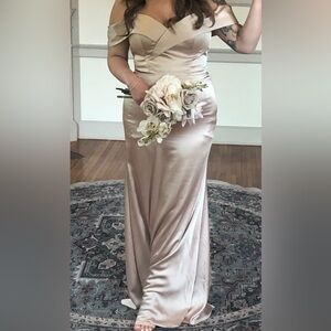 Revelry Champagne Gold Bridesmaid Dress Size 12